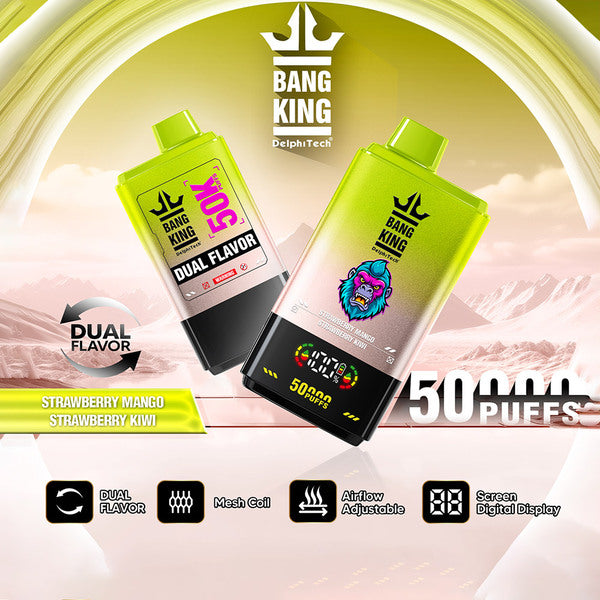 Best Deal BangKing 50K Puffs Dual Flavor 50mL Single Disposable - Strawberry Mango / Strawberry Kiwi