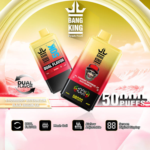 Best Deal BangKing 50K Puffs Dual Flavor 50mL Single Disposable - Strawberry Watermelon / Black Dragon Ice