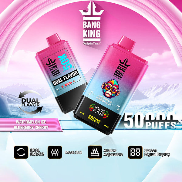 Best Deal BangKing 50K Puffs Dual Flavor 50mL Single Disposable - Watermelon / Blueberry Cherry