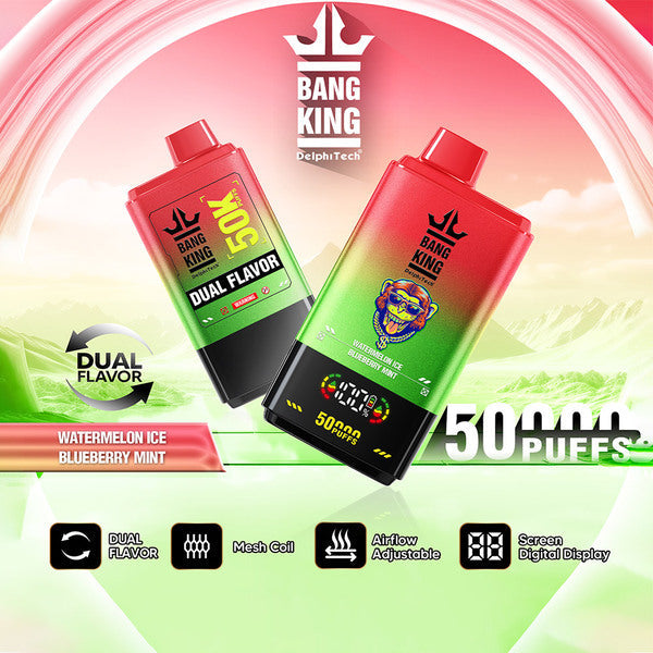 Best Deal BangKing 50K Puffs Dual Flavor 50mL Single Disposable - Watermelon Ice / Blueberry Mint