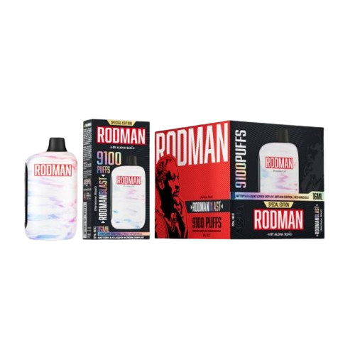 RODMAN by 9100 Puffs 16mL Rechargeable Vape up to 20k Puffs Best Flavor Rodman Blast