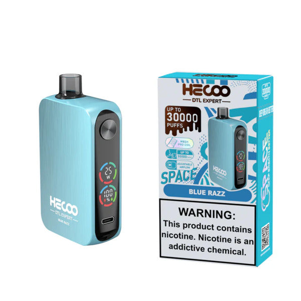 Best Deal HECOO Space DTL Expert 30,000 Puffs Disposable Vape 20mL 5 Pack - Blue Razz