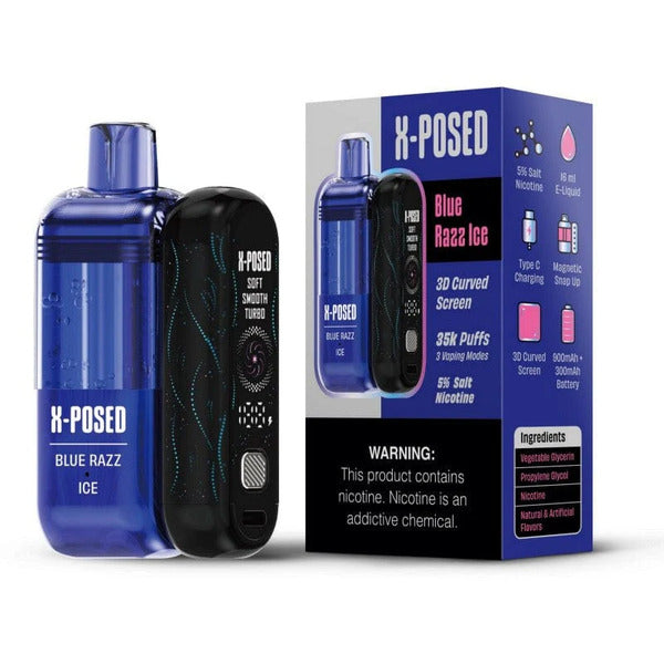 Best Deal X-Posed 35,000 Puffs Disposable Vape Kit - Blue Razz Ice