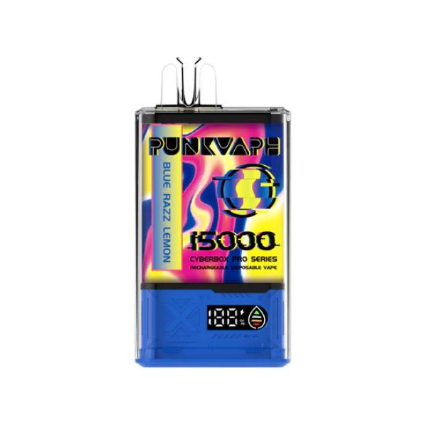 Best Deal PunkVape Cyber Box 15,000 Puffs Disposable Vape - Blue Razz Lemon