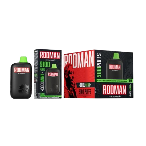 RODMAN by 9100 Puffs 16mL Rechargeable Vape up to 20k Puffs Best Flavor Cool Mint