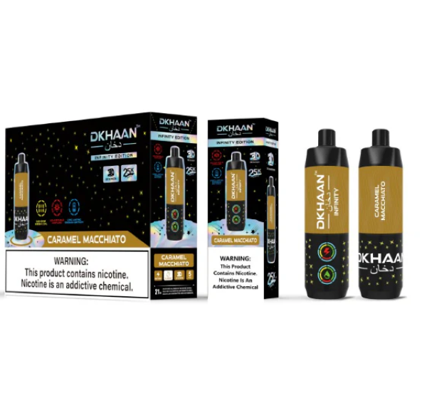 Best Deal Dkhaan Infinity Edition 25,000 Puffs Disposable 5 Pack - Caramel Macchiato