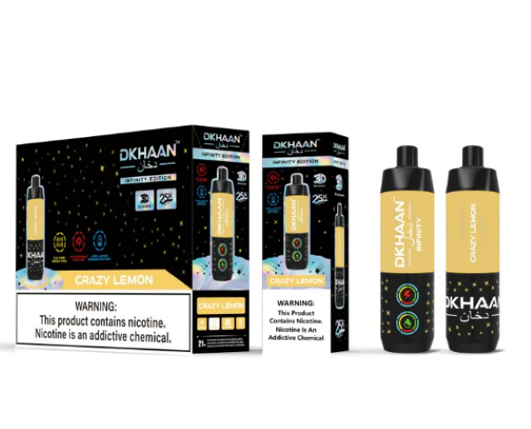 Best Deal Dkhaan Infinity Edition 25,000 Puffs Disposable 5 Pack - Crazy Lemon
