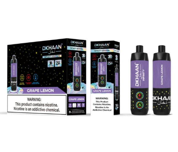 Best Deal Dkhaan Infinity Edition 25,000 Puffs Disposable 5 Pack - Grape Lemon