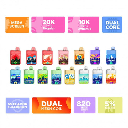 Digiflavor x Geek Bar Lush 20000 Puffs Rechargeable Vape Disposable 18mL Best Flavors