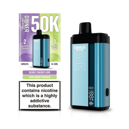 Dinner Lady 50K Dual Flavor Disposable Berry Cherry Lime & Lime Berry Orange