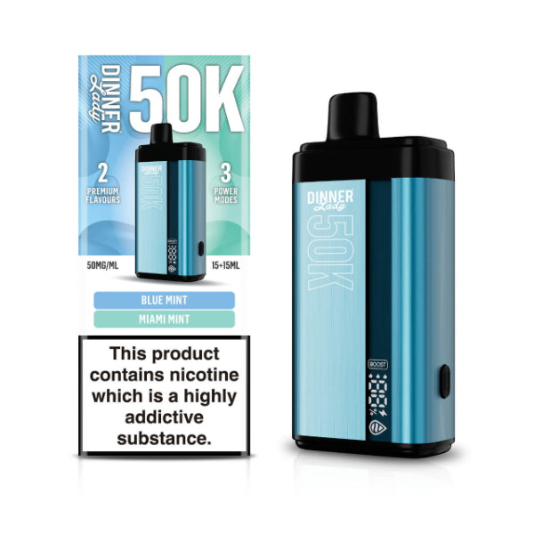 Dinner Lady 50K Dual Flavor Disposable Blue Mint & Miami Mint
