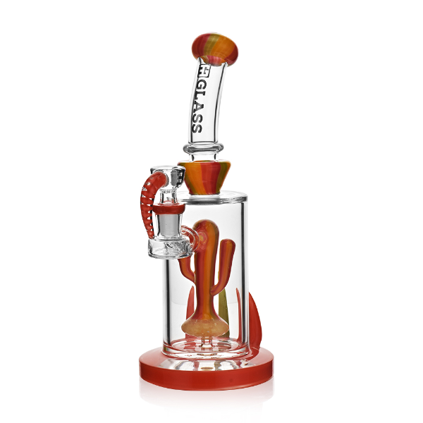 Solid Cactus Glass Smoking Rig 10.5"