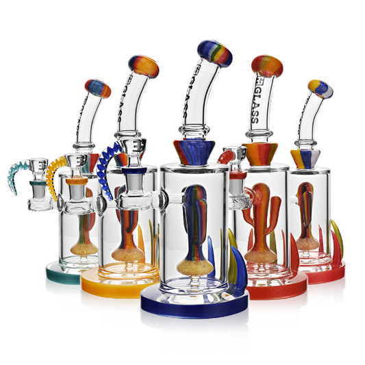 Solid Cactus Glass Smoking Rig 10.5"