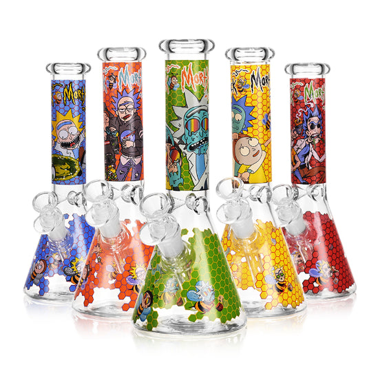 10" Cartoon Hive Ice Catcher Beaker Bong
