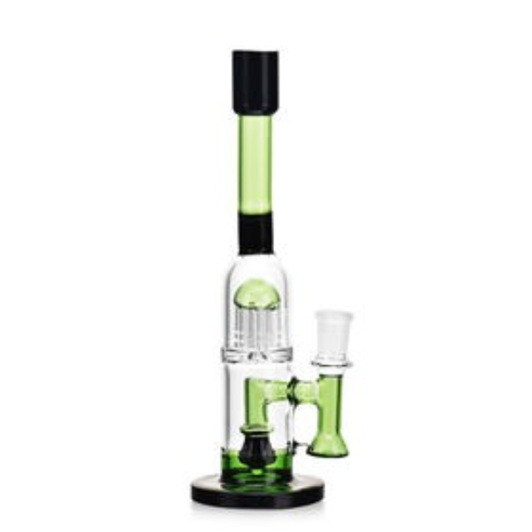 9inch Double Perc Dry Herb Glass