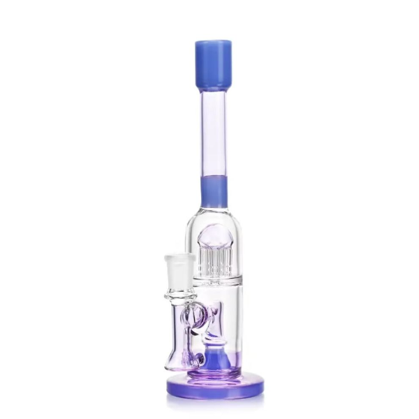 9inch Double Perc Dry Herb Glass