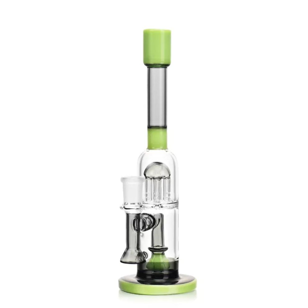 9inch Double Perc Dry Herb Glass