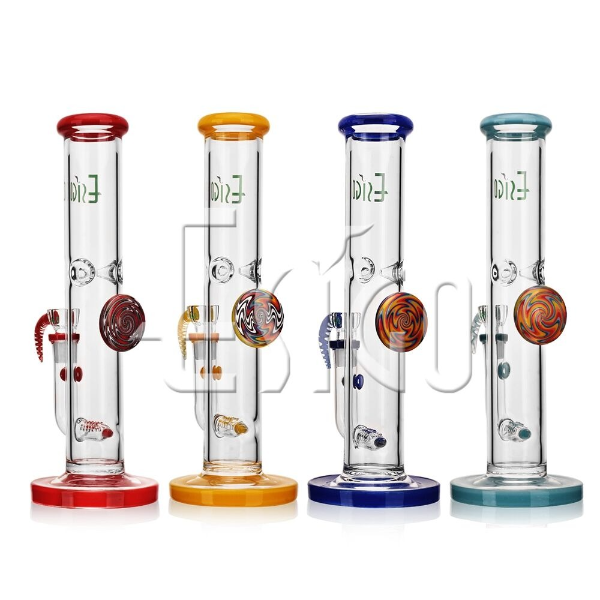 Chromatic Swirl Glass Water Pipe