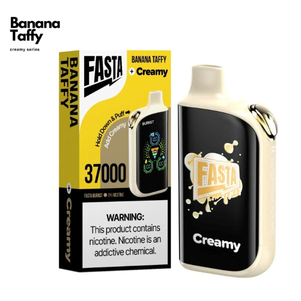 Fasta Burrst V2 37,000 Puffs Disposable Vape Banana Taffy + Creamy