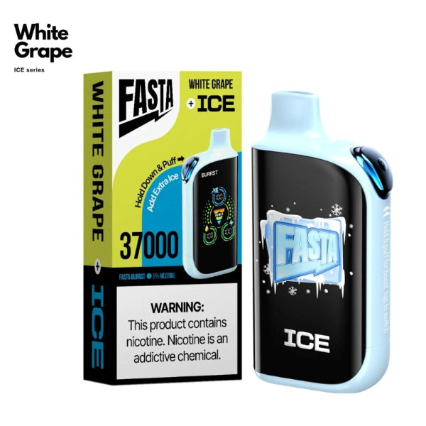 Fasta Burrst V2 37,000 Puffs Disposable Vape White Grape + Ice
