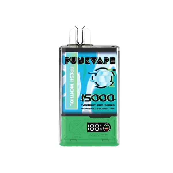 Best Deal PunkVape Cyber Box 15,000 Puffs Disposable Vape - Fresh Menthol