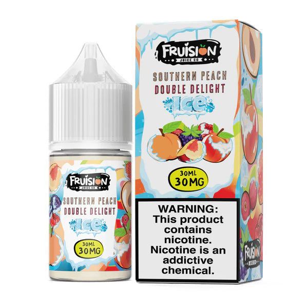 Fruision 30mL Salt Nic Iced Southern Peach Double Delight