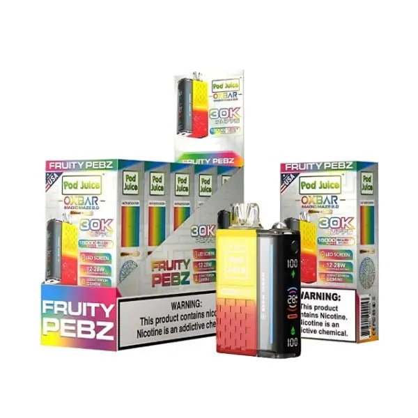 Best Deal Pod Juice x OXBAR Magic Maze 2 30k Puffs Rechargeable Disposable Vape 13mL Fruity Pebz