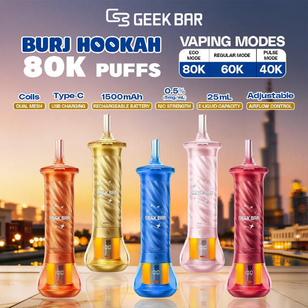 Geek Bar Burj 80,000 Puffs Shisha Disposable