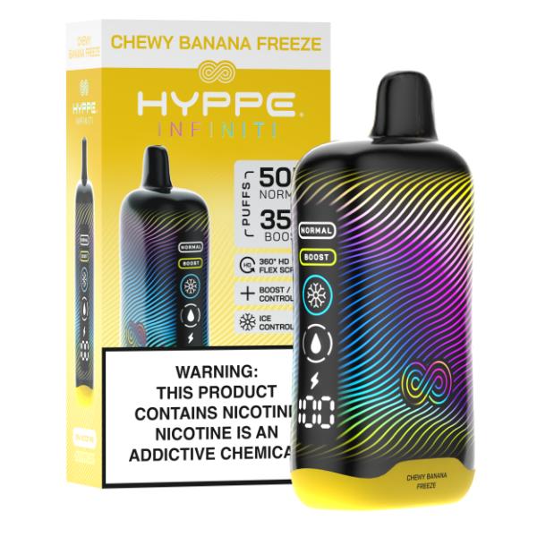 Best Deal Hyppe Infiniti 50,000 Puffs Disposable - Chewy Banana Freeze