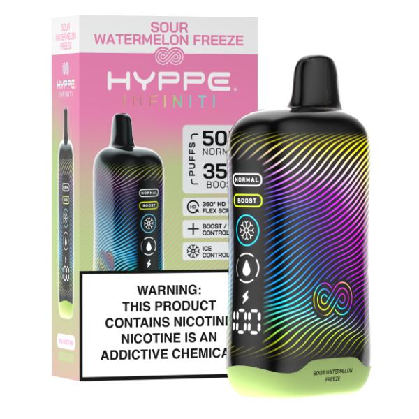 Best Deal Hyppe Infiniti 50,000 Puffs Disposable - Sour Watermelon Freeze
