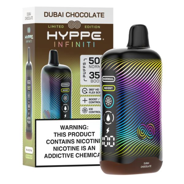 Best Deal Hyppe Infiniti 50,000 Puffs Disposable - Dubai Chocolate