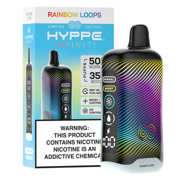 Best Deal Hyppe Infiniti 50,000 Puffs Disposable - Rainbow Loops
