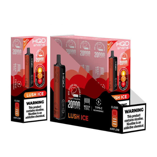 Best Deal HQD Shisha 20,000 Puff Disposable Vape - Lush Ice
