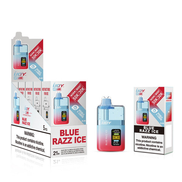 Best Deal iJoy XP50K 50,000 Puffs Disposable Vape 5 Pack Blue Razz Ice