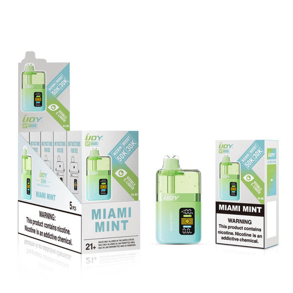iJoy XP50K 50,000 Puffs Disposable Vape 5 Pack Miami Mint