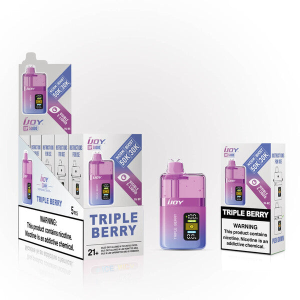 iJoy XP50K 50,000 Puffs Disposable Vape 5 Pack Triple Berry