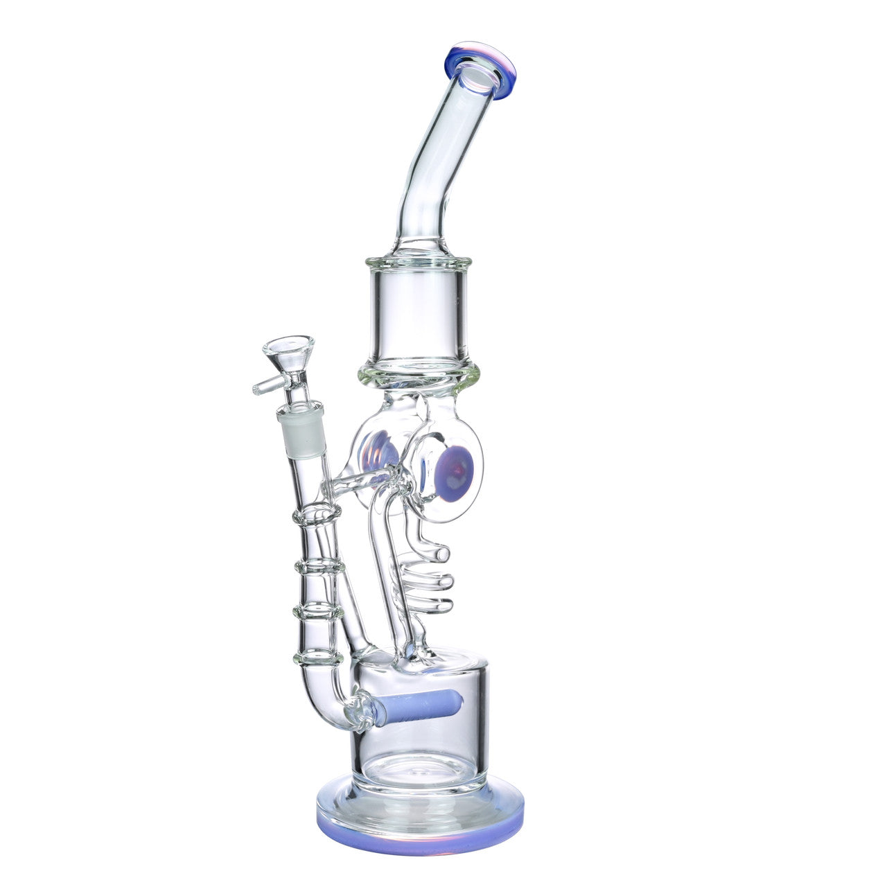 16.5" Glass Water Pipe With Spiral Body And Inline Percolator
