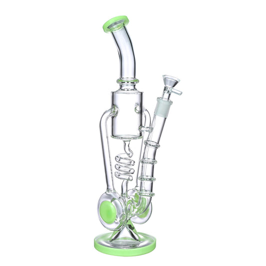 14" Glass Water Pipe with Spiral Body