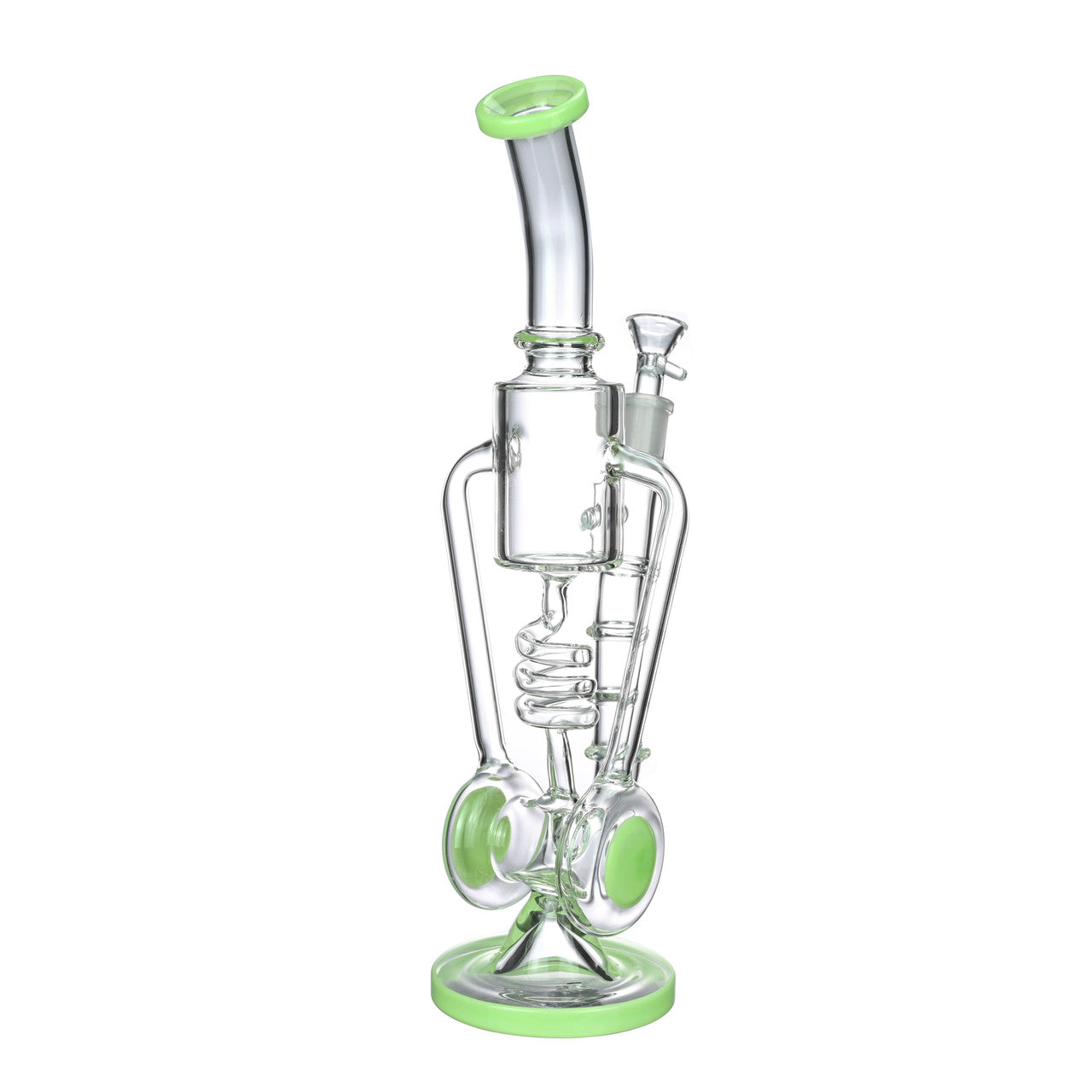 14" Glass Water Pipe with Spiral Body