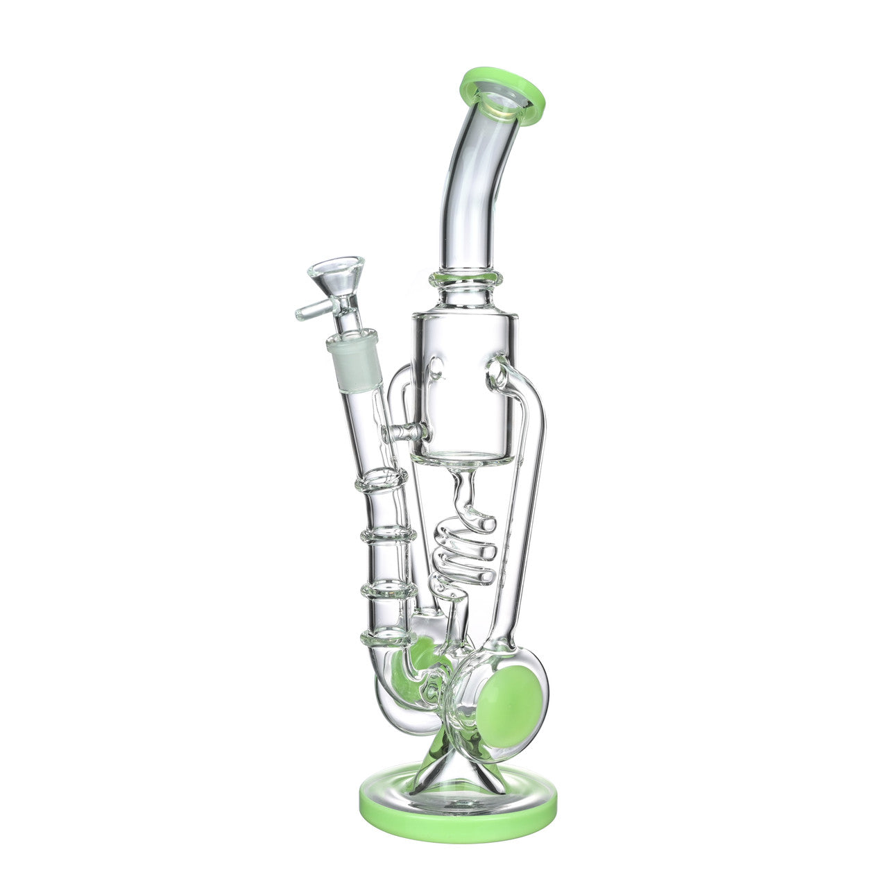 14" Glass Water Pipe with Spiral Body