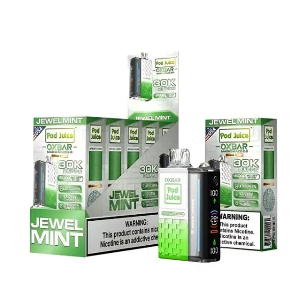 Best Deal Pod Juice x OXBAR Magic Maze 2 30k Puffs Rechargeable Disposable Vape 13mL Jewel Mint