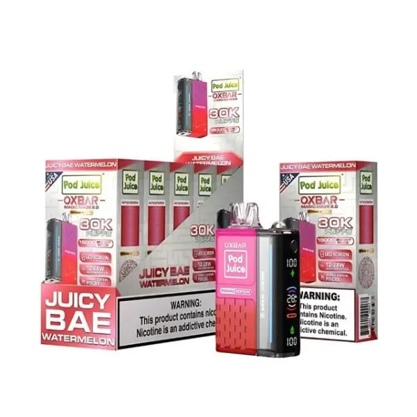 Best Deal Pod Juice x OXBAR Magic Maze 2 30k Puffs Rechargeable Disposable Vape 13mL Juicy Bae Watermelon