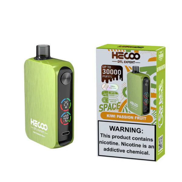 Best Deal HECOO Space DTL Expert 30,000 Puffs Disposable Vape 20mL 5 Pack - Kiwi Passion Fruit