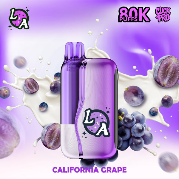 L&A Click Pro 80,000 Puffs Disposable Kit California Grape