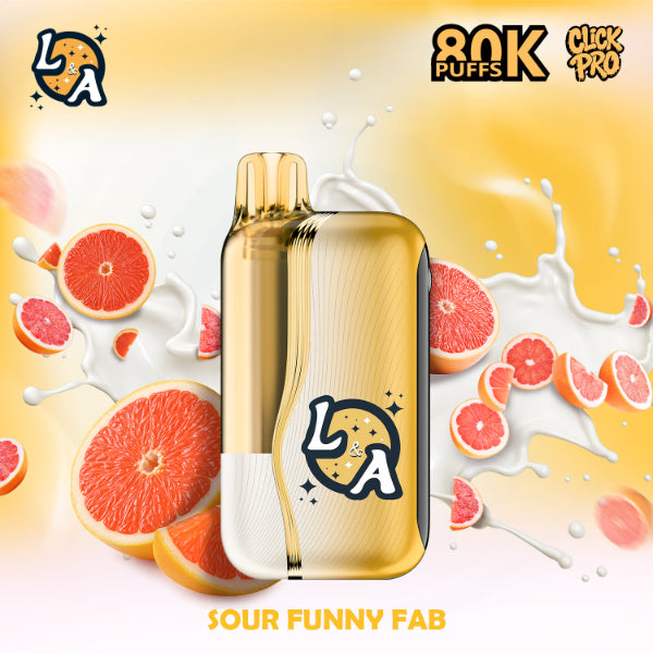 L&A Click Pro 80,000 Puffs Disposable Kit Sour Funny Fab