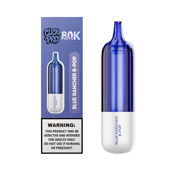 L&A Click Pro 80,000 Puffs Replacement Pods Blue Rancher B-Pop