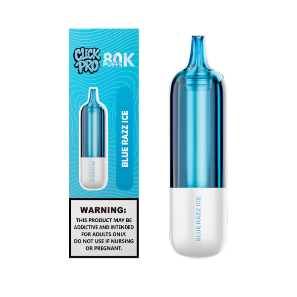 L&A Click Pro 80,000 Puffs Replacement Pods Blue Razz Ice