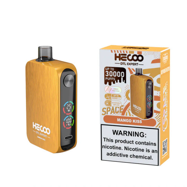 Best Deal HECOO Space DTL Expert 30,000 Puffs Disposable Vape 20mL 5 Pack - Mango Kiss