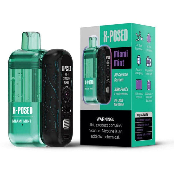 Best Deal X-Posed 35,000 Puffs Disposable Vape Kit - Miami Mint