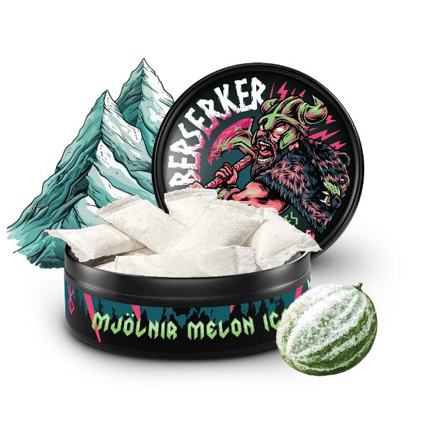 Best Deal Berserker Caffeine Pouches (15ct Can) 5 Pack - Mjolnier Melon Ice